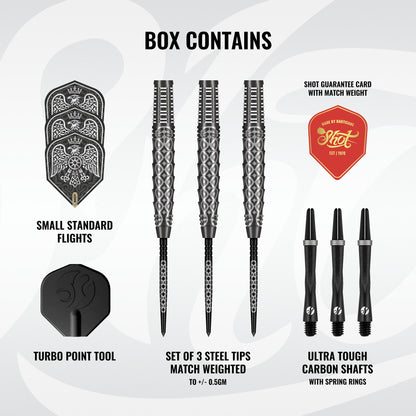 Shot Darts - Goths Wulfaz Turbo Point - 90% Tungsten Darts - 23g / 24g / 25g