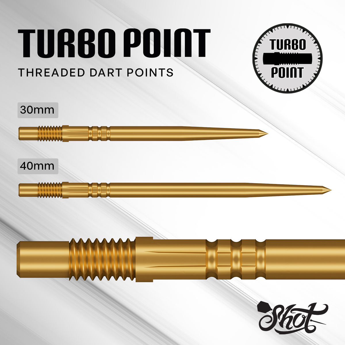 Shot - Turbo Dart Points - Gold or Black