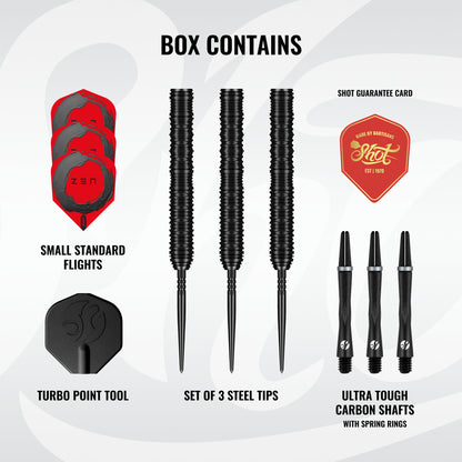 Shot Darts - Zen Straight - 90% Tungsten Darts - 23g / 24g / 25g