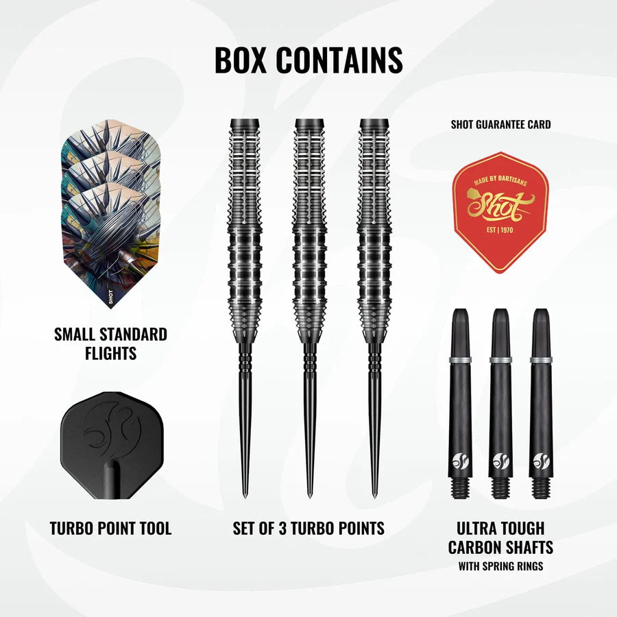 Shot Gnarly Rippah Turbo Point 90% Tungsten Steel Tip Darts
