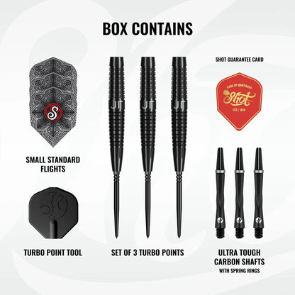 Shot Pro Series Jonny Tata Turbo Point 90% Tungsten Steel Tip Darts