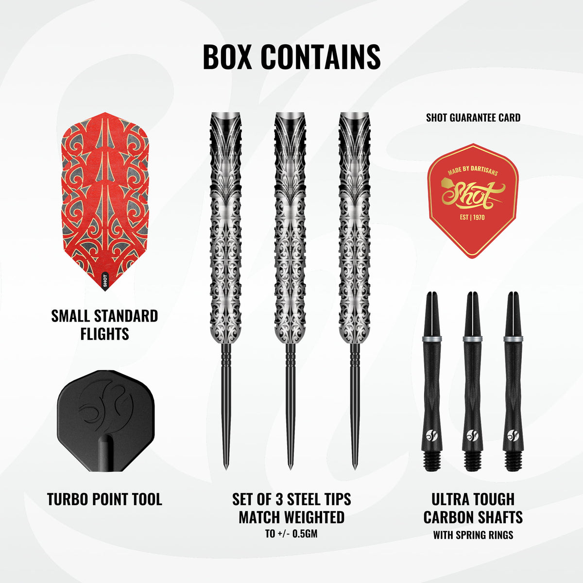 Shot - Warrior - Taiaha Turbo Point - 90% Tungsten Darts