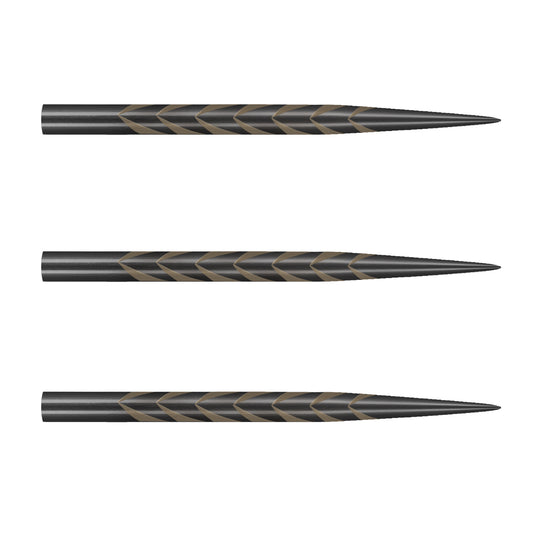 Shot - Tribal Weapon Black Steel Tip Dart Points - 35mm
