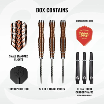 Shot Tribal Weapon 1 Series Turbo Point 90 % Tungsten Steel Tip Darts