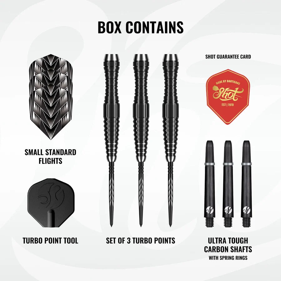 Shot Tribal Weapon 4 Series Turbo Point 90% Tungsten Steel Tip Darts