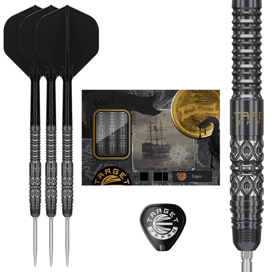 Target Japan - Black Marque Creed SP Steel Tip Darts - 23g / 25g