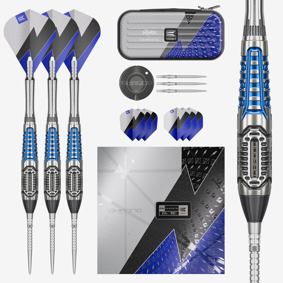 Target Phil Taylor Power Chrono SP 95% Tungsten Steel Tip Darts 2026