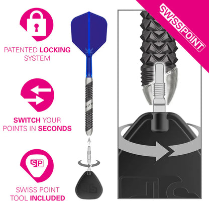 Target - 975 Ultra Marine 01 SP Steel Tip Darts - 97.5% Tungsten