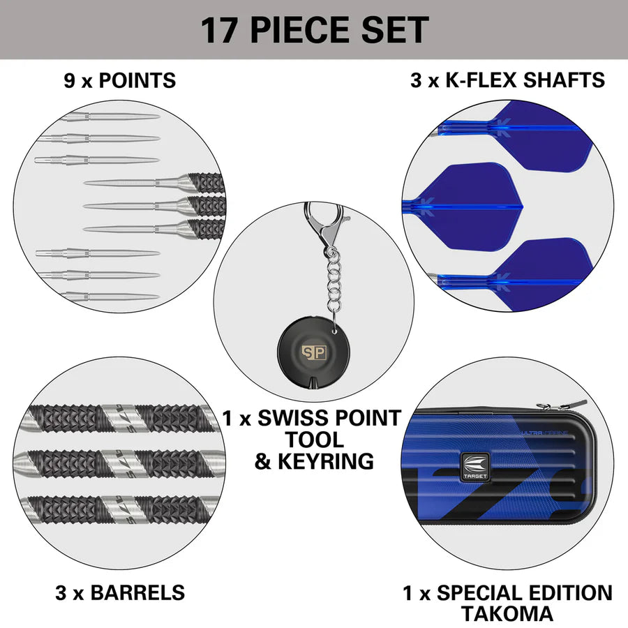 Target - 975 Ultra Marine 01 SP Steel Tip Darts - 97.5% Tungsten