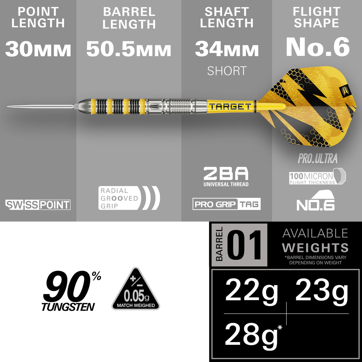 Target Buzz SP01 90% Tungsten Steel Tip Darts 2026