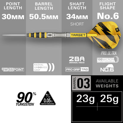 Target Buzz SP03 90% Tungsten Steel Tip Darts 2026