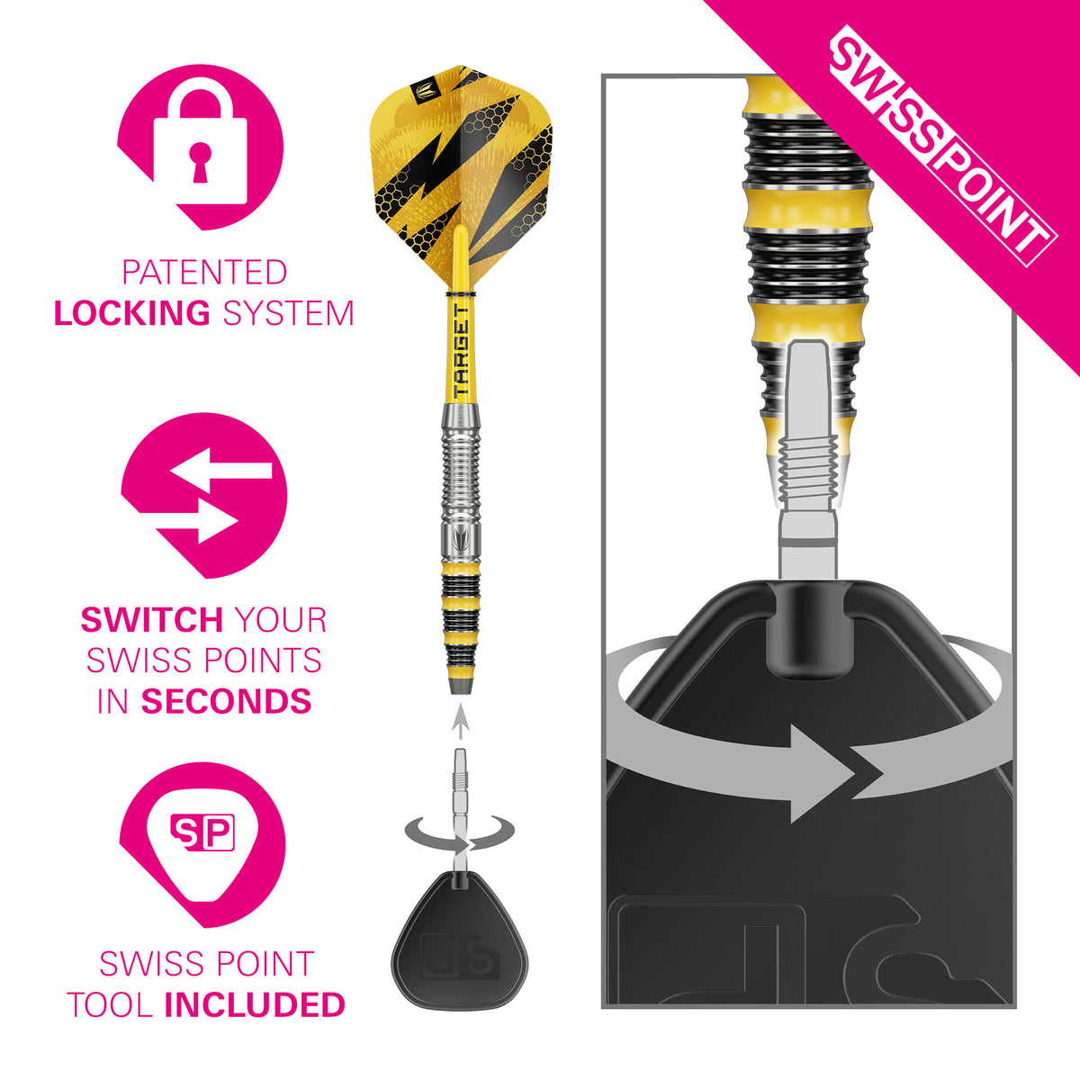 Target Buzz SP03 90% Tungsten Steel Tip Darts 2026