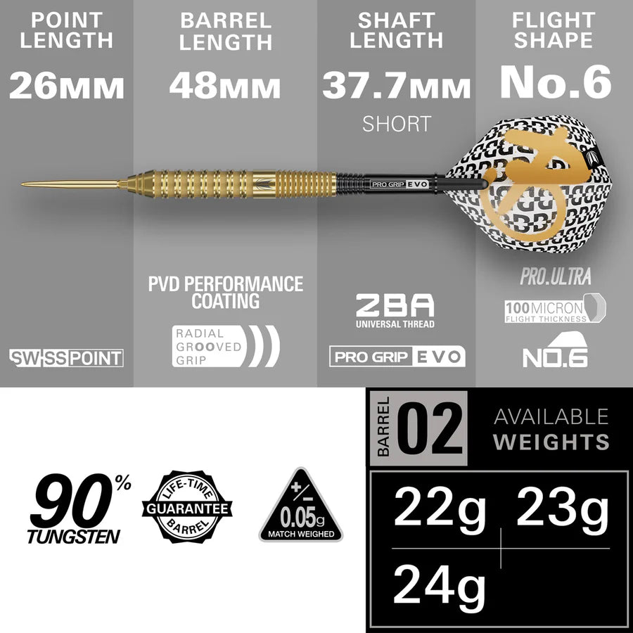 Target - Bolide Envy 02 Darts - 90% Tungsten Darts