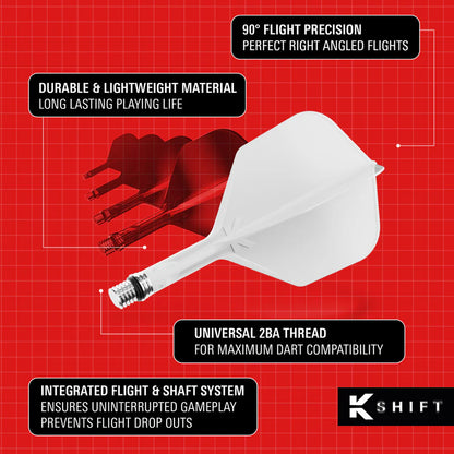 Target Darts No6 K-Shift Spinning Integrated Shafts and Flights