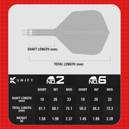 Target Darts No6 K-Shift Spinning Integrated Shafts and Flights