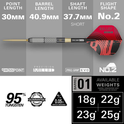 Target Darts - Stephen Bunting G5 Void - 90% Steel Tip Tungsten Darts