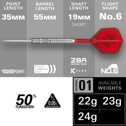 Target Group Ø 03 50% Tungsten SP Steel Tip Darts 2026