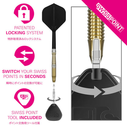 Target Japan - Black Marque Enzo SP Steel Tip Darts - 22g / 24g