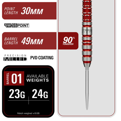 Target Japan - Black Marque Spinel SP Steel Tip Darts - 23g / 24g