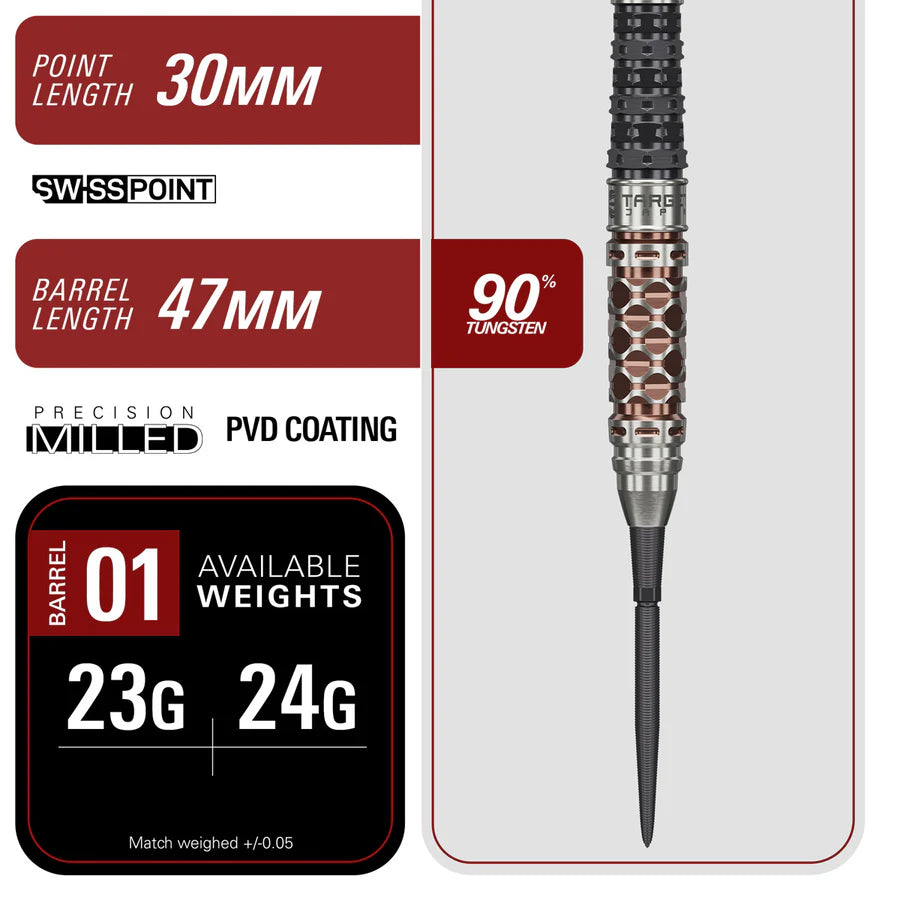 Target Japan - Charis Gen 6 SP Steel Tip Darts - 23g / 24g