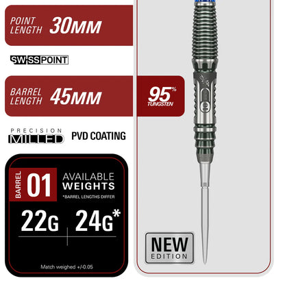 Target Japan - Rising Sun Gen 10.5 SP Steel Tip Darts - 22g / 24g