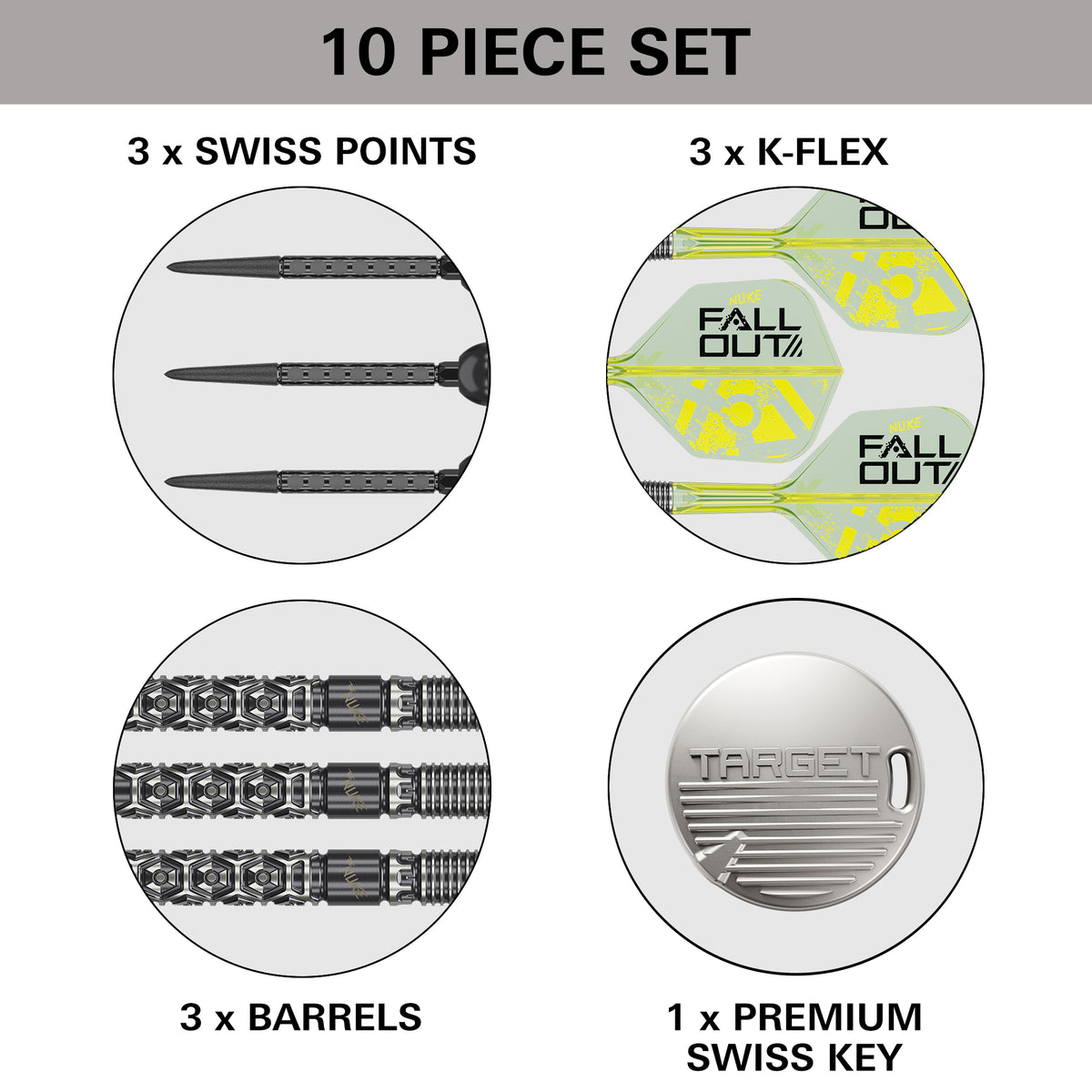 Target Luke Littler Nuke Fallout SP 90% Tungsten Steel Tip Darts 2026