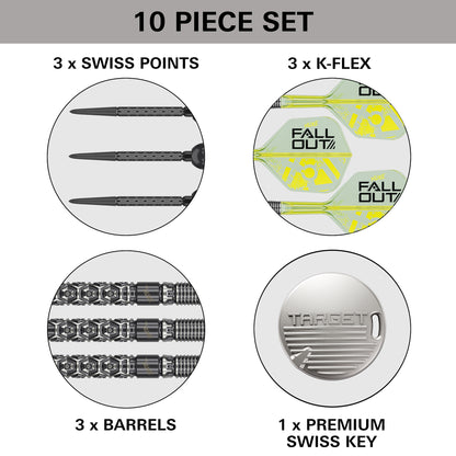 Target Luke Littler Nuke Fallout SP 90% Tungsten Steel Tip Darts 2026