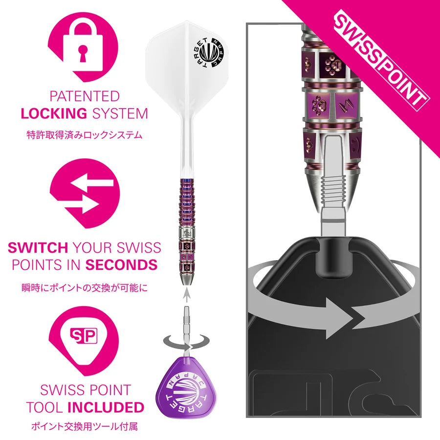 Target Japan Prime Series Mayuko Morita Mayo G8 Swiss Point 90% Tungsten Steel Tip Darts