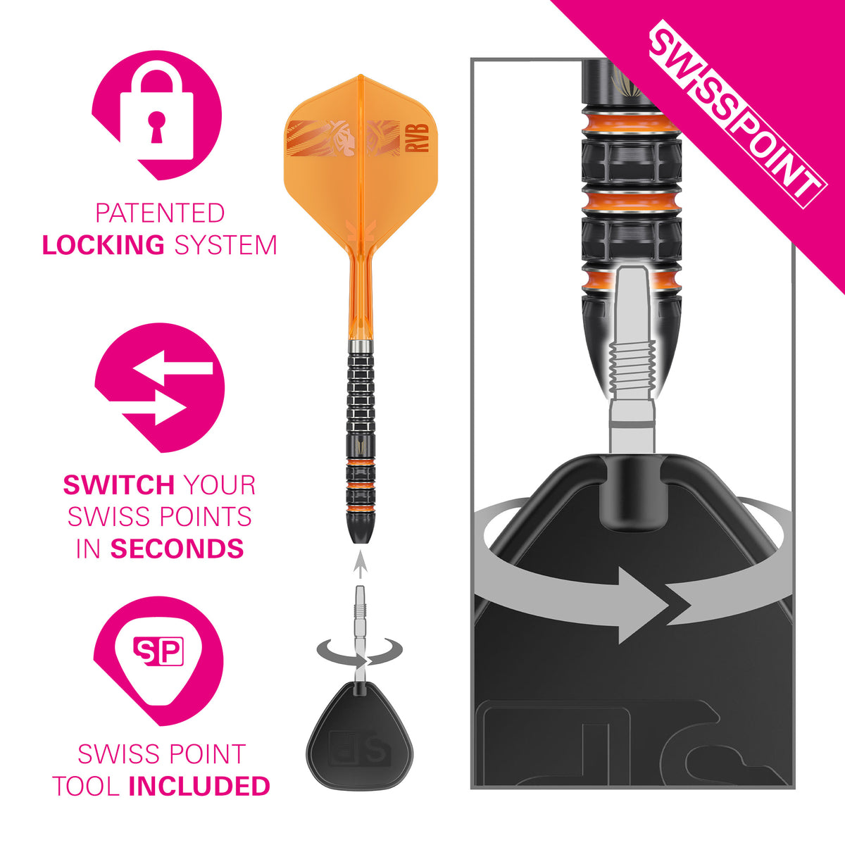 Target Raymond Van Barneveld RVB 95K SP Tungsten Steel Tip Darts 2026
