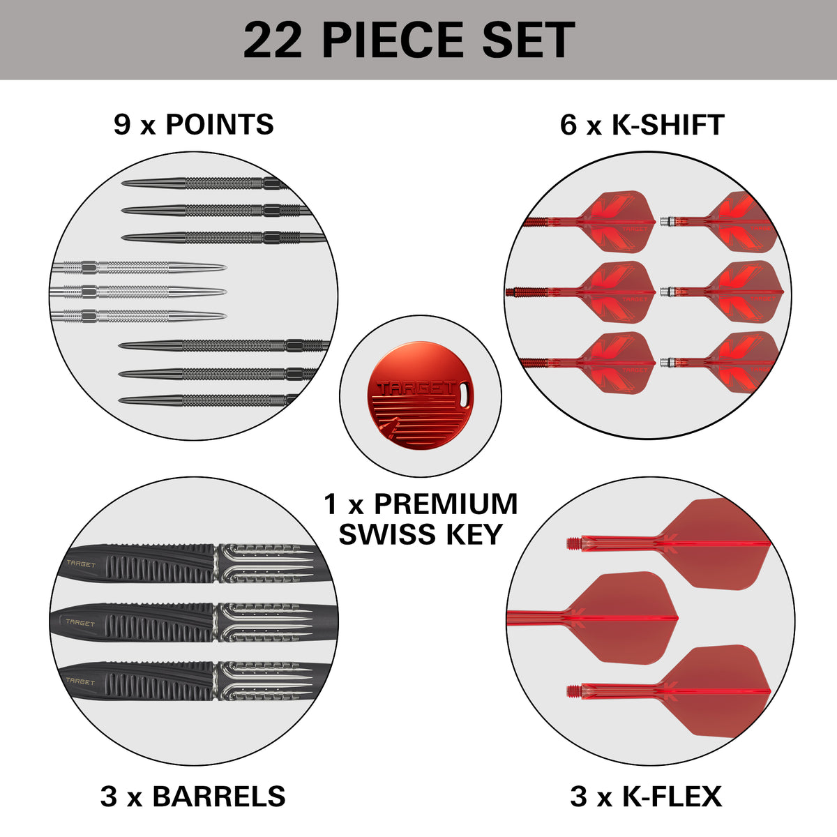 Target SHIFT SP w/ Toolbox 90% Tungsten Steel Tip Darts 2026