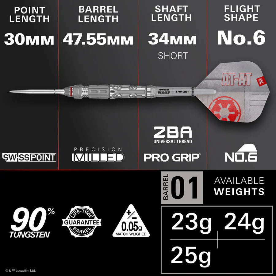Target Darts / Star Wars - AT-AT Darts - 90% Tungsten Steel Tip
