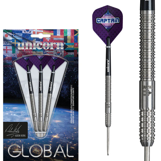 Unicorn Darts - Aden Kirk Global -  90% Tungsten Steel Tip Darts