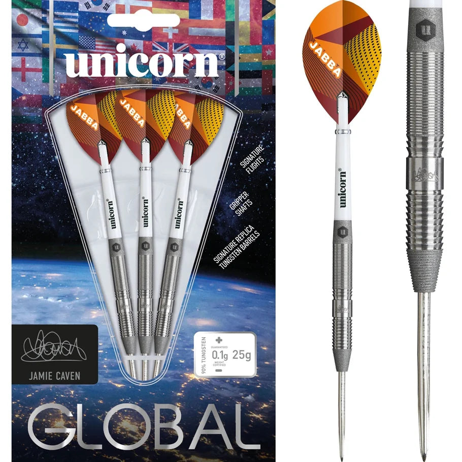 Unicorn Darts - Jamie Caven Global -  90% Tungsten Steel Tip Darts