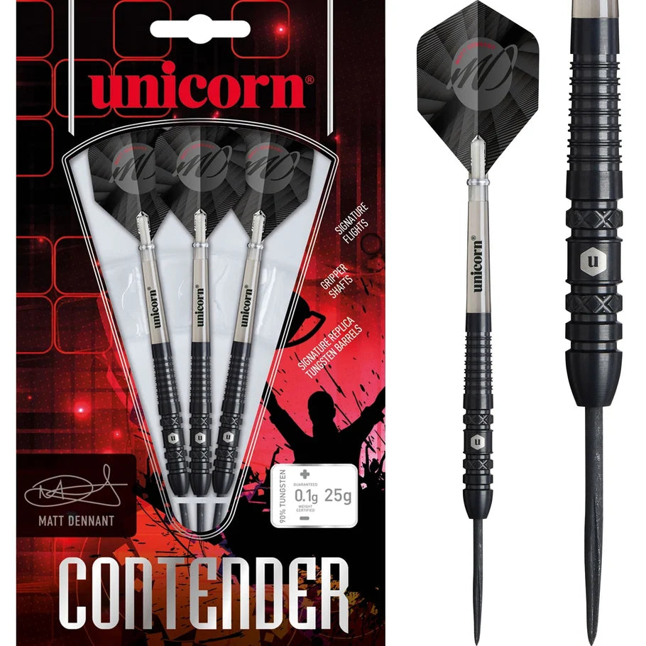 Unicorn Darts - Contender - Matt Dennant -  90% Tungsten Steel Tip Darts