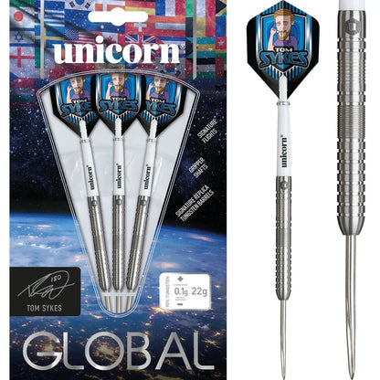 Unicorn Darts - Tom Sykes Global -  90% Tungsten Steel Tip Darts