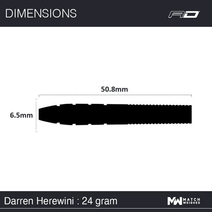 Winmau Darren Herewini 90% Tungsten Darts - 24g