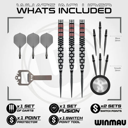 Winmau - Fornax Tapered 90% Tungsten Darts - 21g / 23g
