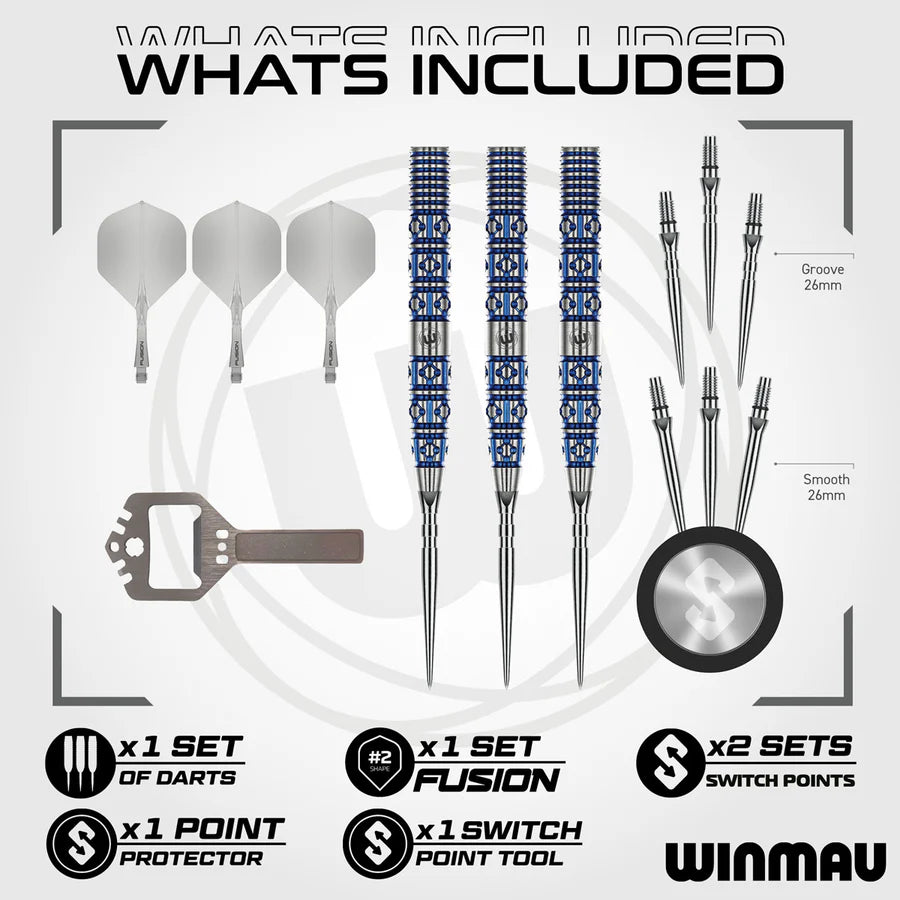 Winmau - Lunaris Tapered 90% Tungsten Darts - 22g / 24g