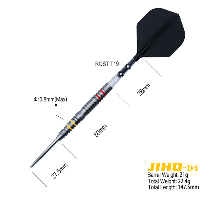 Cuesoul - Jiho D4 - 90% Tungsten Darts - 21g / 23g / 25g