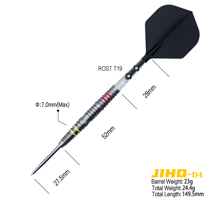 Cuesoul - Jiho D4 - 90% Tungsten Darts - 21g / 23g / 25g