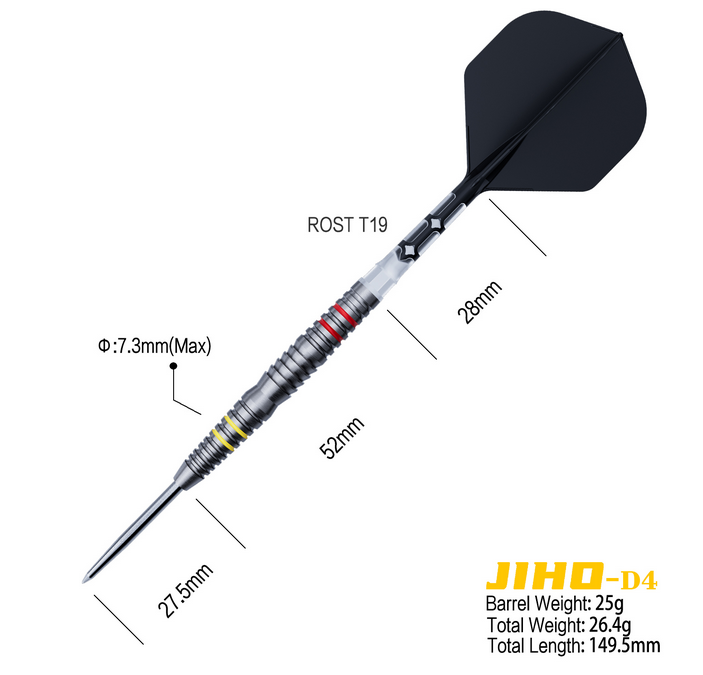 Cuesoul - Jiho D4 - 90% Tungsten Darts - 21g / 23g / 25g
