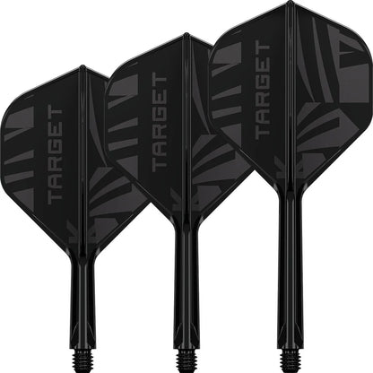 Target PRINTED K-Flex Integrated Flights & Shafts - no2 or no6 - Red / Black / Clear