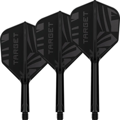 Target PRINTED K-Flex Integrated Flights & Shafts - no2 or no6 - Red / Black / Clear