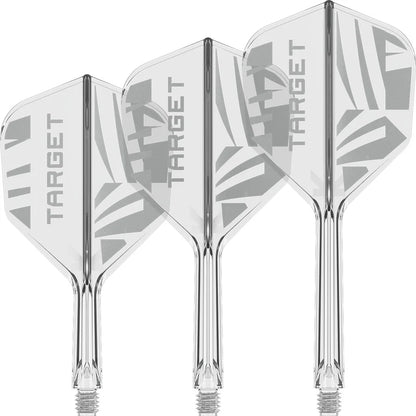 Target PRINTED K-Flex Integrated Flights & Shafts - no2 or no6 - Red / Black / Clear