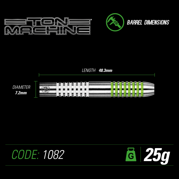 Winmau Ton Machine 90% Tungsten Darts - 25g