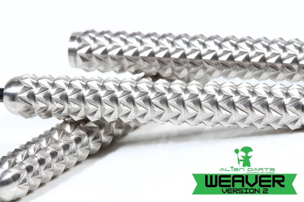 Alien Darts - Weaver V2 Silver - 90% Tungsten Darts - 22g / 24g / 26g